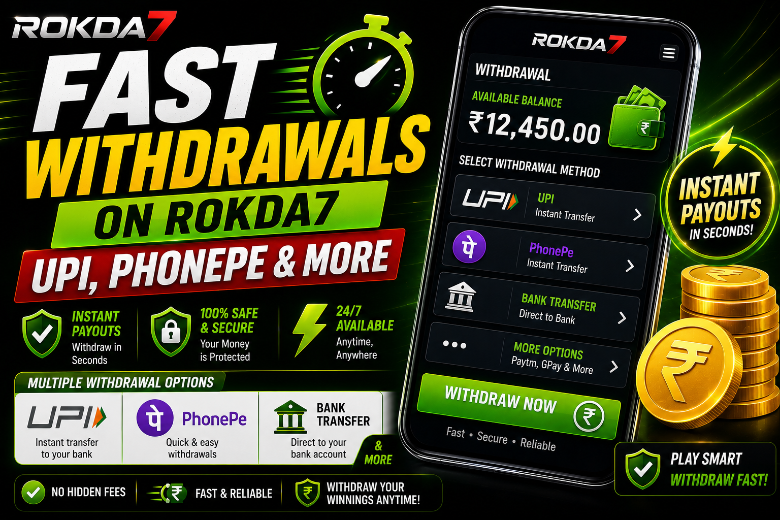 rokda7 fast UPI withdrawal guide India